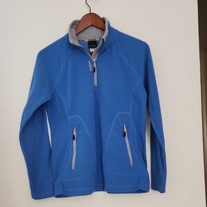 Reebok Women’s Royal Blue Zip-Up Fleece Pullover